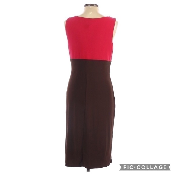 Bisou Bisou Sexy Colorblock V-Neck Casual Dress - Picture 2 of 2